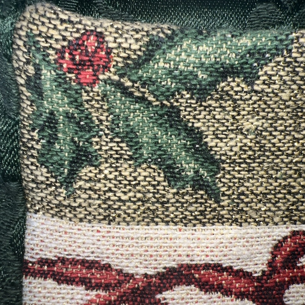 Lot Of 2 Vintage Christmas Stockings Santa Tree , Gold , Wine Unique Boho - Picture 8 of 10
